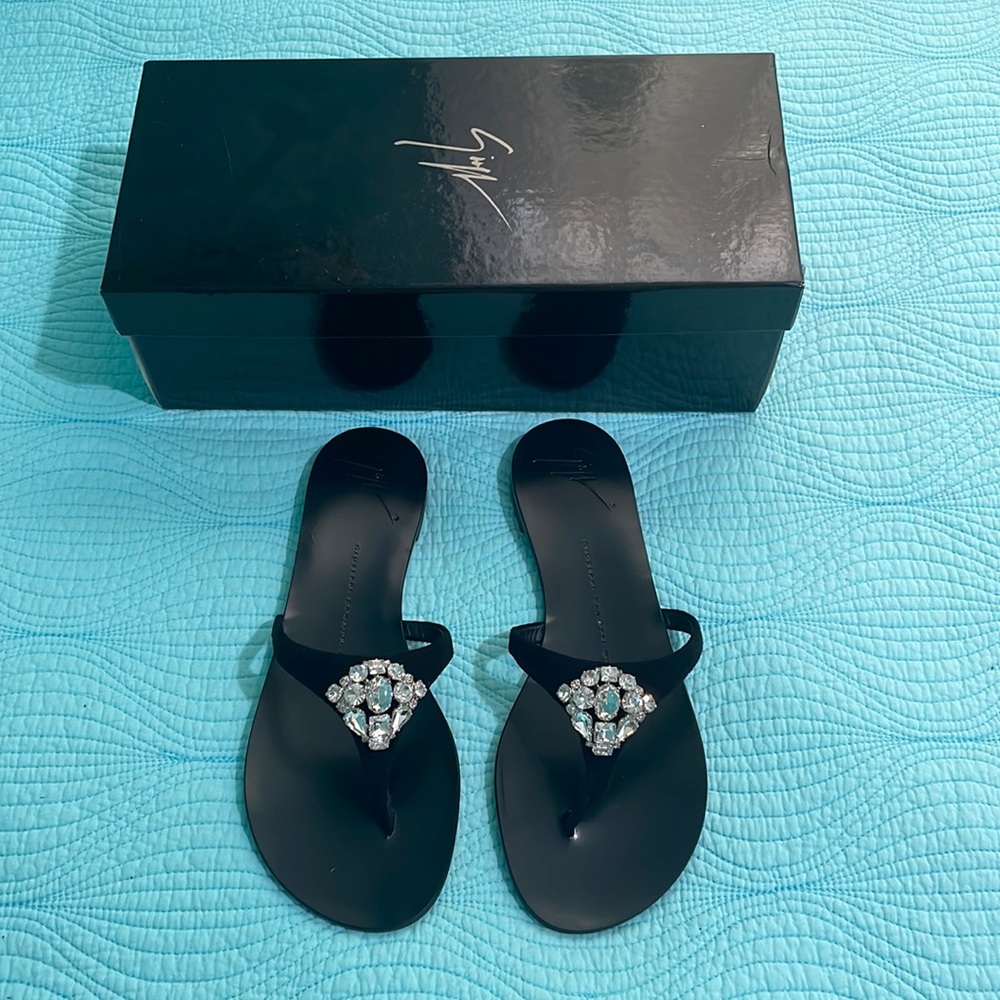 Giuseppe Zanotti flat embellished sandals